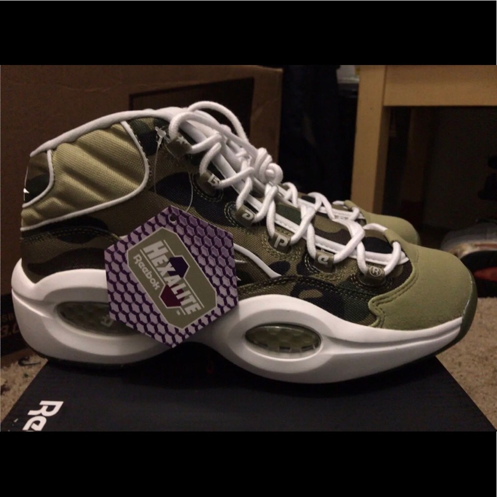 Reebok Question Mid Mita X Bape 1st Camo M SZ 9.0